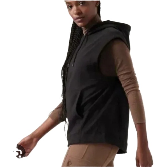 Athleta Women's Retroplush Sleeveless Cocoon Sweatshirt Hoodie - size XXS - Picture 2 of 8